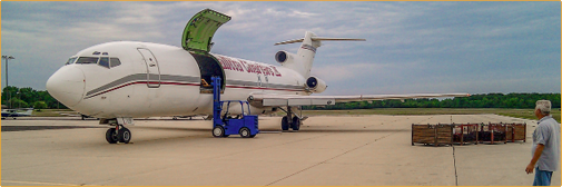 Freight operation at Batten International Airport  Racine