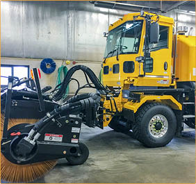 Rhinelander-Oneida County Airport broom truck