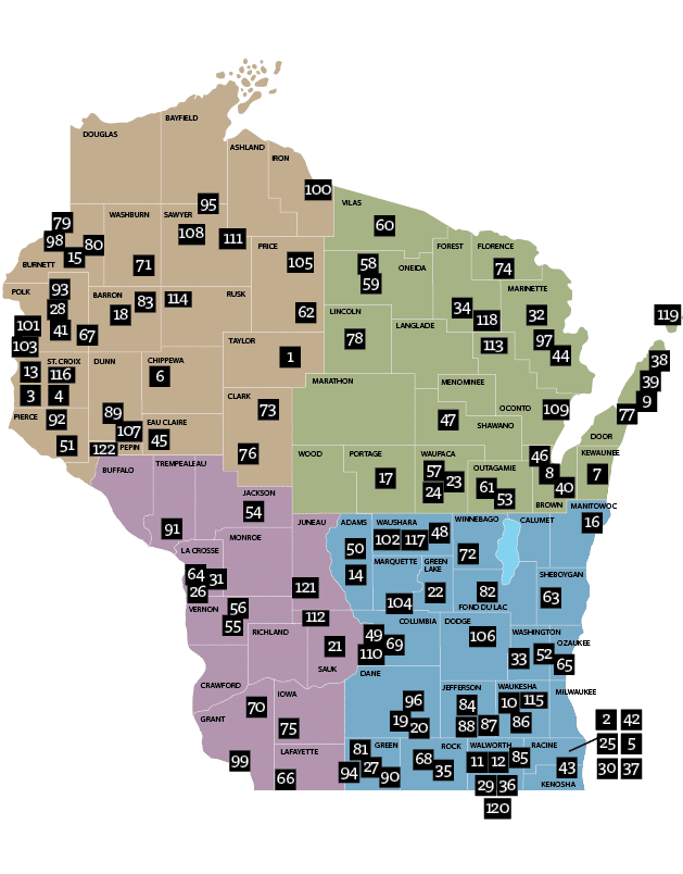 2016 Rustic Road locator map