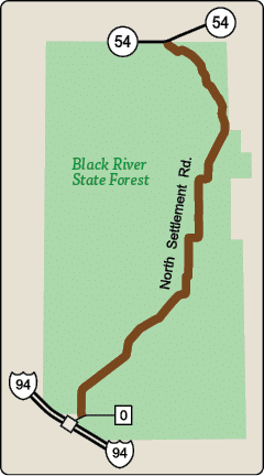 Map of Rustic Road 54