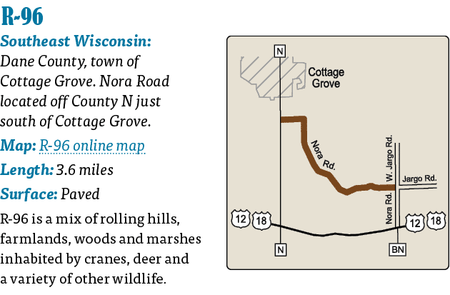   R-96  Southeast Wisconsin: Dane County, town of Cottage Grove  Nora Road located off County N just south of Cottage   