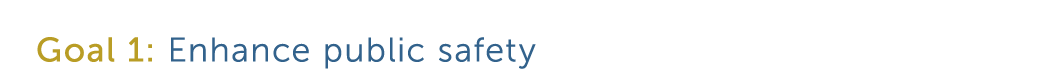Goal 1  Enhance public safety