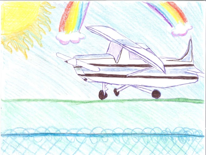 picture of an airport drawn by age 10-13 1st place