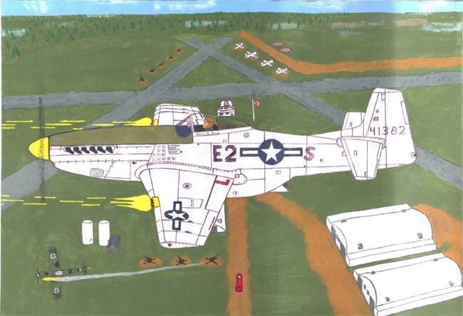 picture of an airport drawn by age 14-17 2nd place