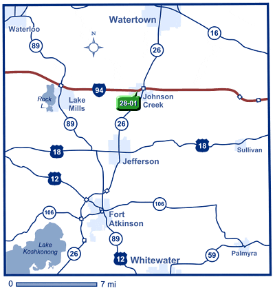 Map of Jefferson County park and ride lots