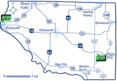 Map of Pierce County park and ride lots.