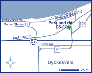 Map of Brown County park and ride lot 05-07.