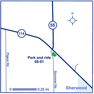 Map of Calumet County park and ride lot 08-01