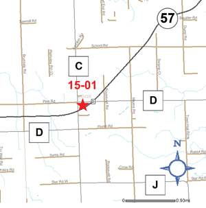 Map of Door County park and ride 15-01