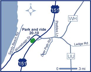 Map of park and ride 20-10.