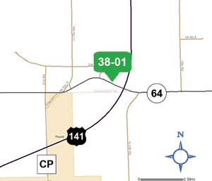 Marinette park and ride lot 38-01 - Pound Park.