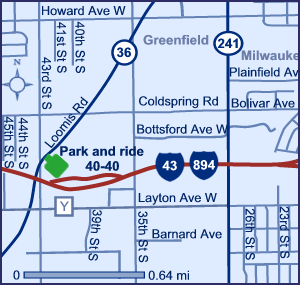 Milwaukee County park and ride lot 40-40.