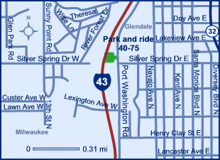 Map image of park and ride lot 40-74.