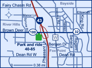 Map image of park and ride lot 40-85.