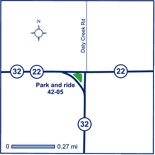 Map of Oconto County park and ride lot 42-05
