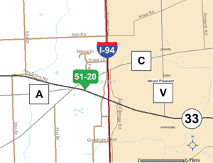 Map image of park and ride lot 51-20.