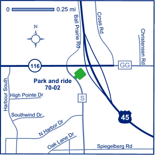 Map of Winnebago County park and ride 70-02