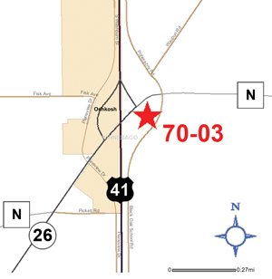 Map of Winnebago County park and ride 70-03.