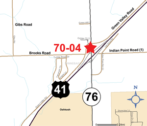 Map of Winnebago County park and ride 70-04.