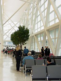 The Intermodal Station's beautiful and spacious waiting area