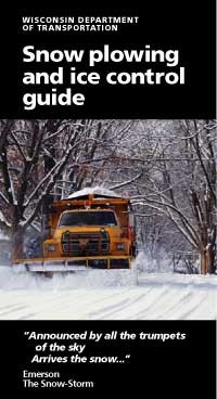 Image of snow plowing and ice control guide cover page.