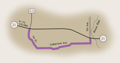 Map of Rustic Road 102