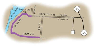 Map of Rustic Road 103