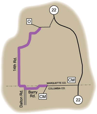 Map of Rustic Road 104