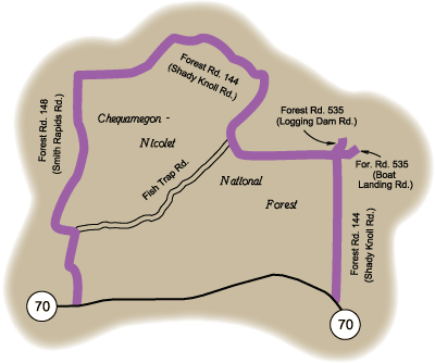 Map of Rustic Road 105