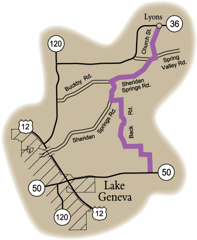 Map of Rustic Road 12
