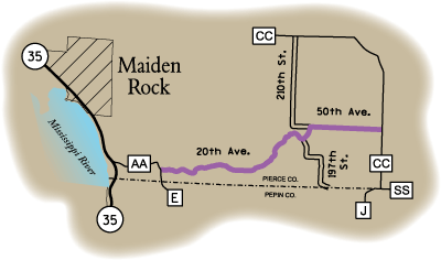 Map of Rustic Road 51