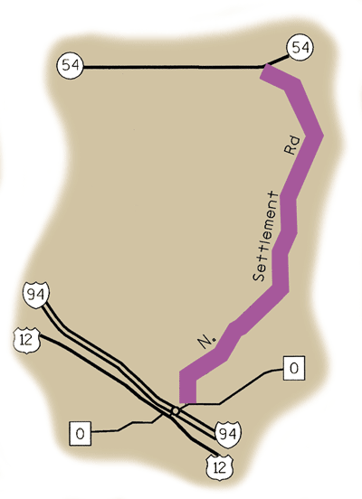 Map of Rustic Road 54