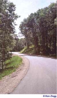 Split rail fences line a section of Rustic Road 24