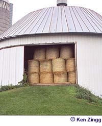 A round barn can be seen along Rustic Road 56