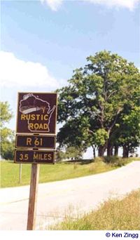 Rustic Road 61 climbs a gentle slope