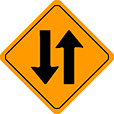 Two-way traffic sign