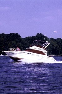 Boat making waves